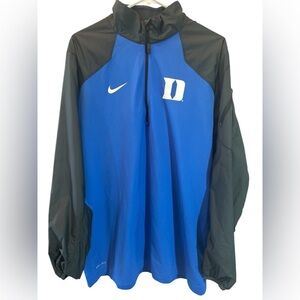 Nike Duke Blue Devils Dri Fit 1/4-Zip Pullover Jacket Large "DUKE" BACKSIDE